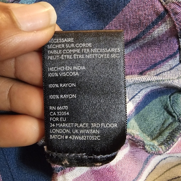 BDG Blue Purple Plaid Casual Cropped Button Longsleeve Top Size Small - Picture 6 of 6